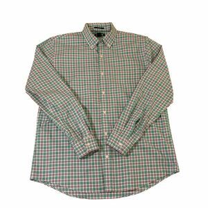 Lands’ End L 16-16.5 Tailored Fit Plaid Dress Shirt